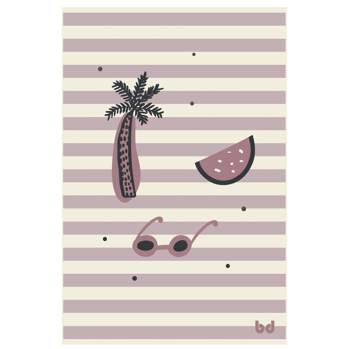 Toalla Playa Microfibra Hawai Lila