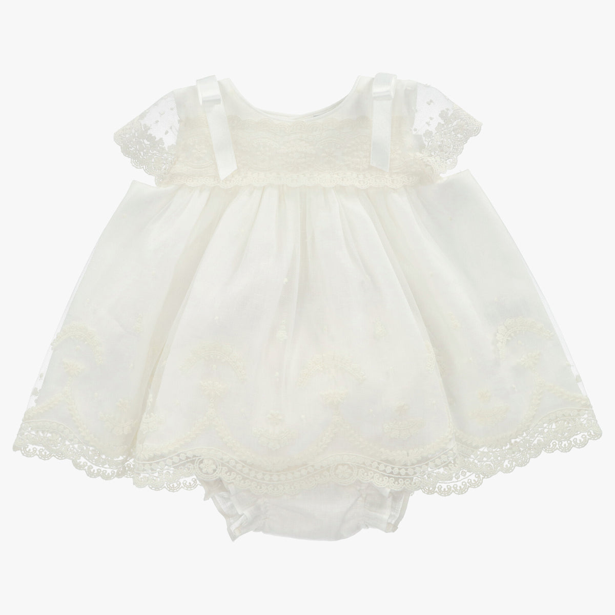 Vestido Tela Niña Marfil - Minibhu
