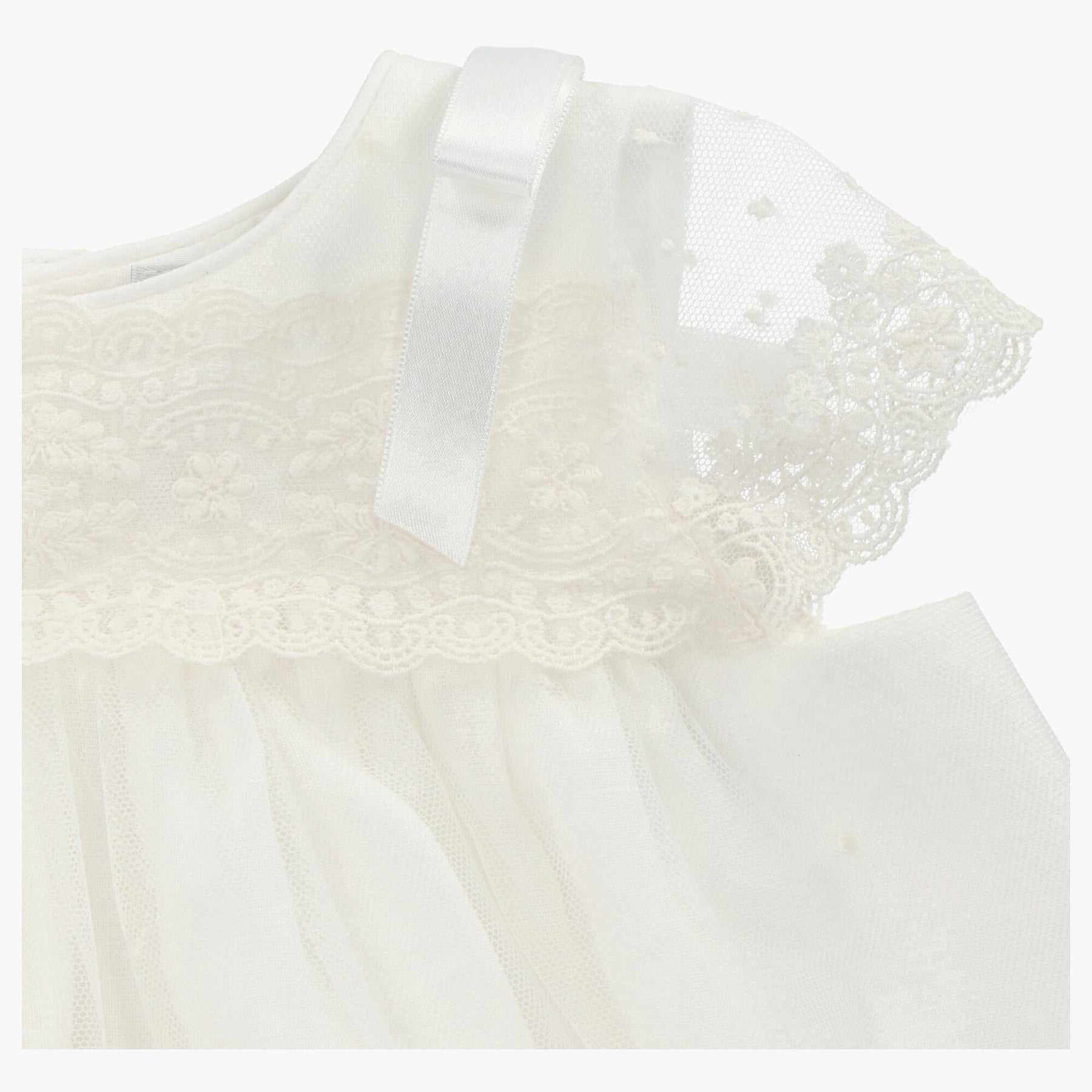 Vestido Tela Niña Marfil