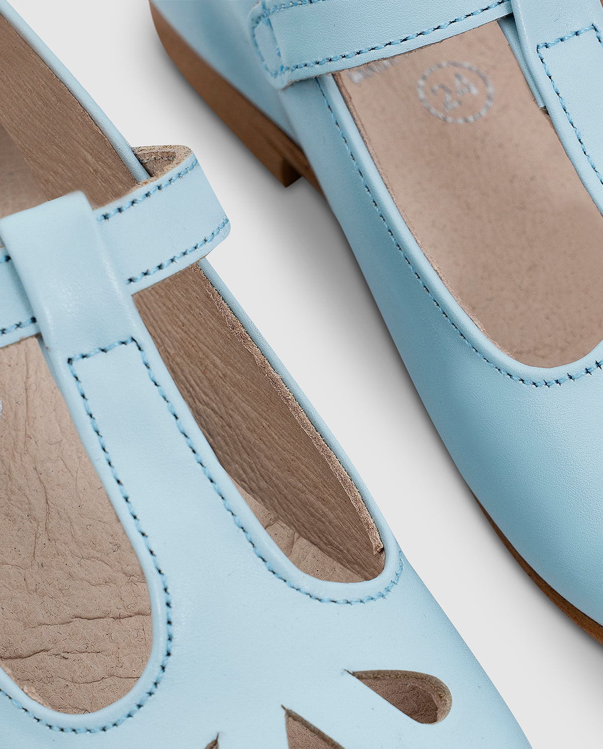 Mercedita Azul Tipo Pepito Con Hebilla - Minibhu