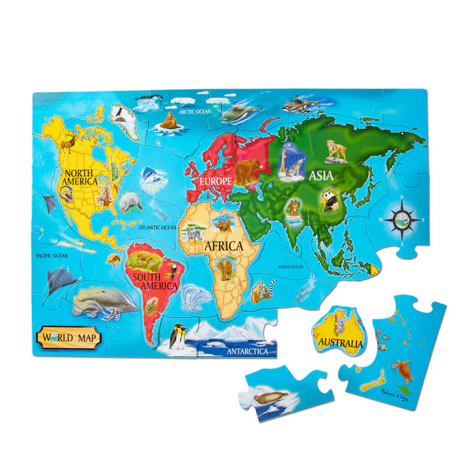 Rompecabezas Piso Mapa Mundial 33 PZS - Minibhu