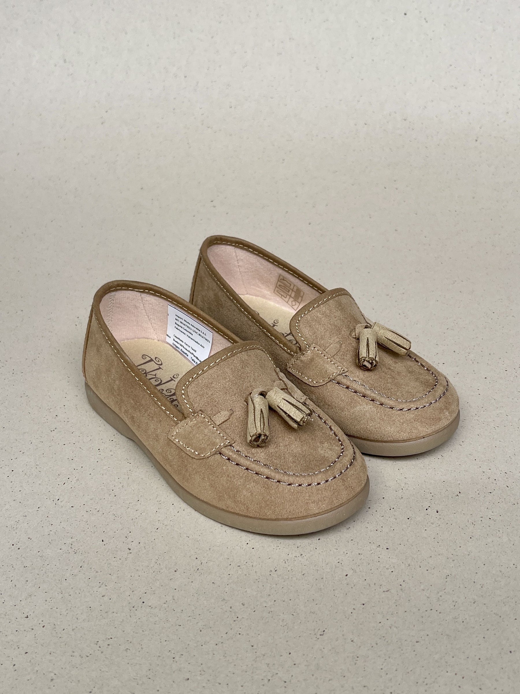 Mocasín Serratex Borlas Taupe - Minibhu