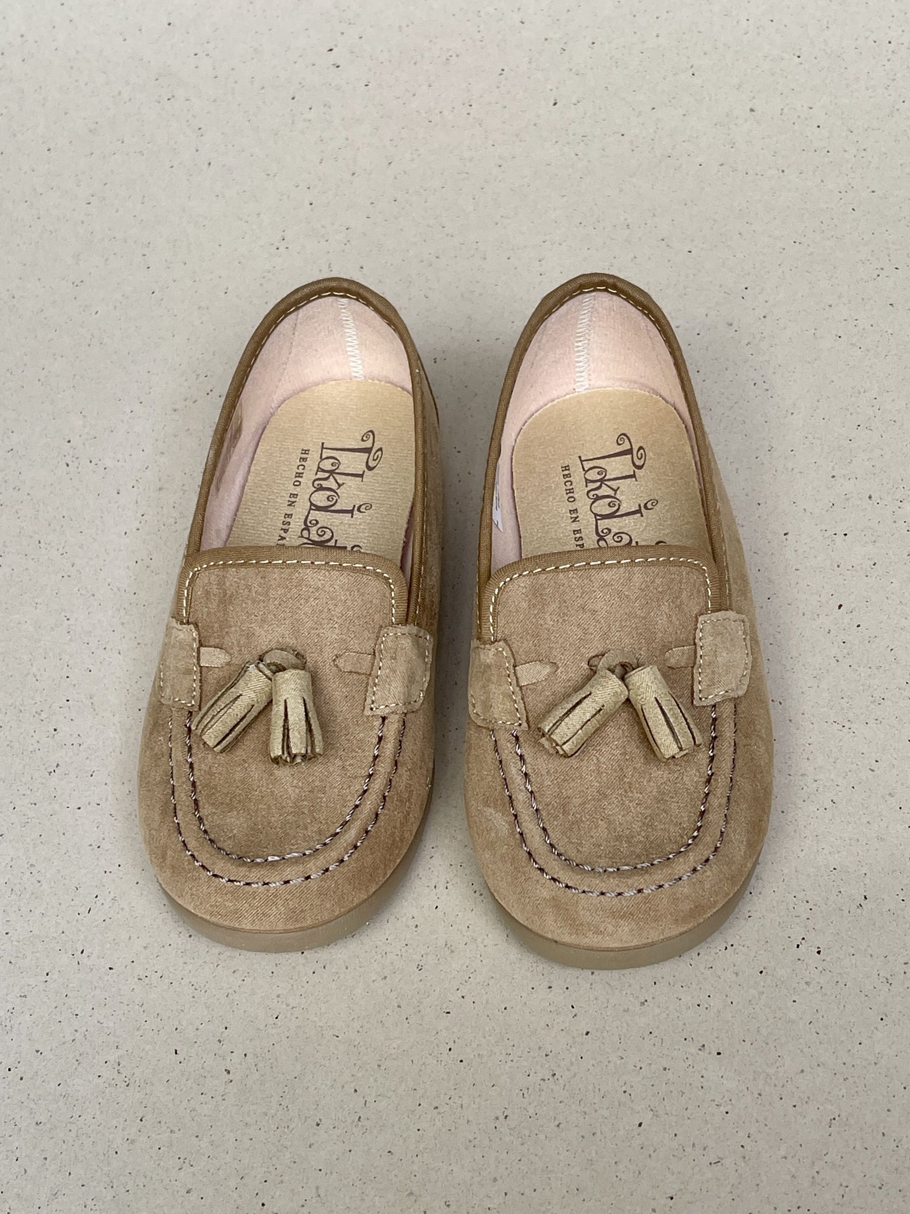 Mocasín Serratex Borlas Taupe - Minibhu