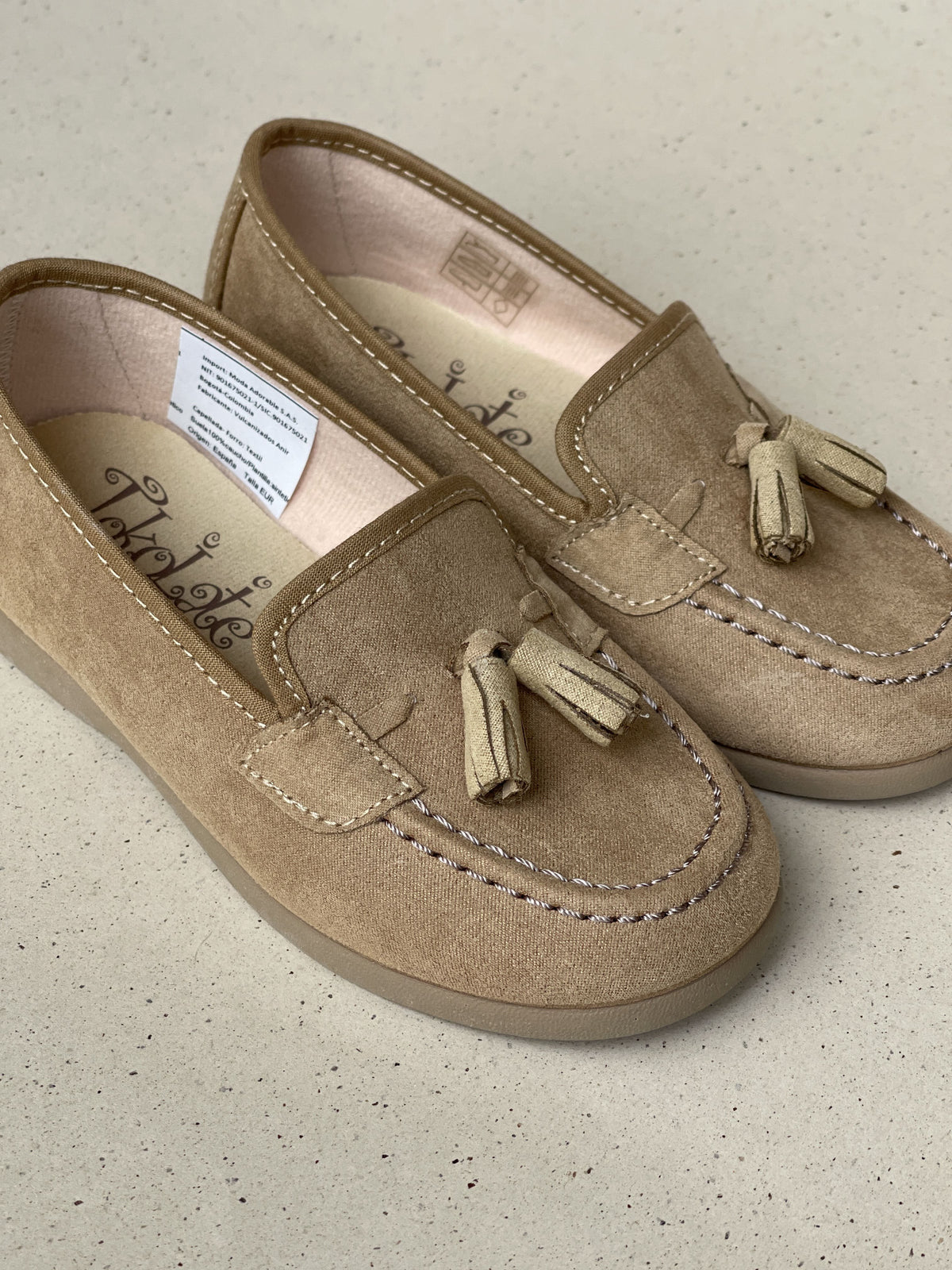 Mocasín Serratex Borlas Taupe - Minibhu