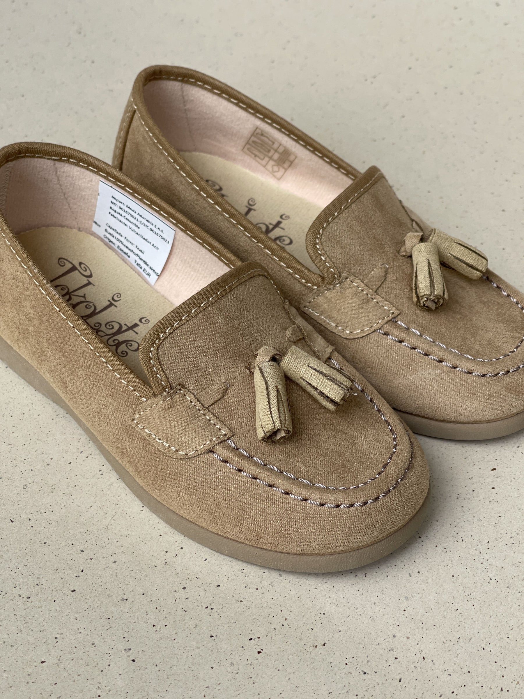 Mocasín Serratex Borlas Taupe - Minibhu