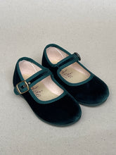 Mercedita Terciopelo Hebilla Verde Botella - Minibhu