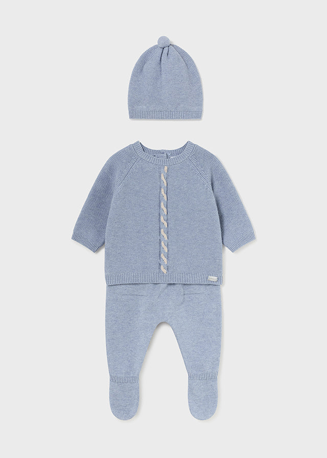 Conjunto Polaina y Gorro Tejido Iceberg