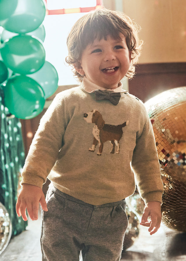 Saco Intarsia Dogs And Cars