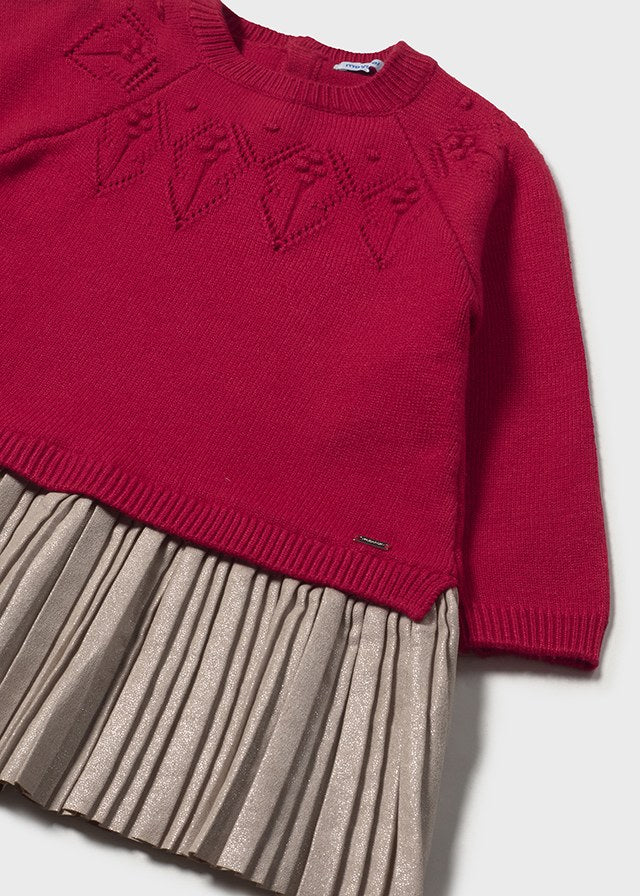 Vestido Combinado Tejido Santa´s Cookies