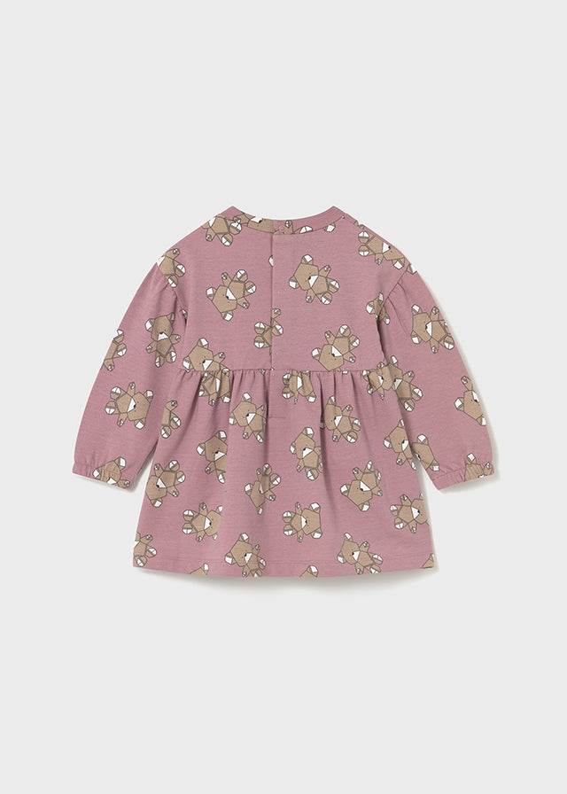 Vestido Felpa Estampado Bearigami