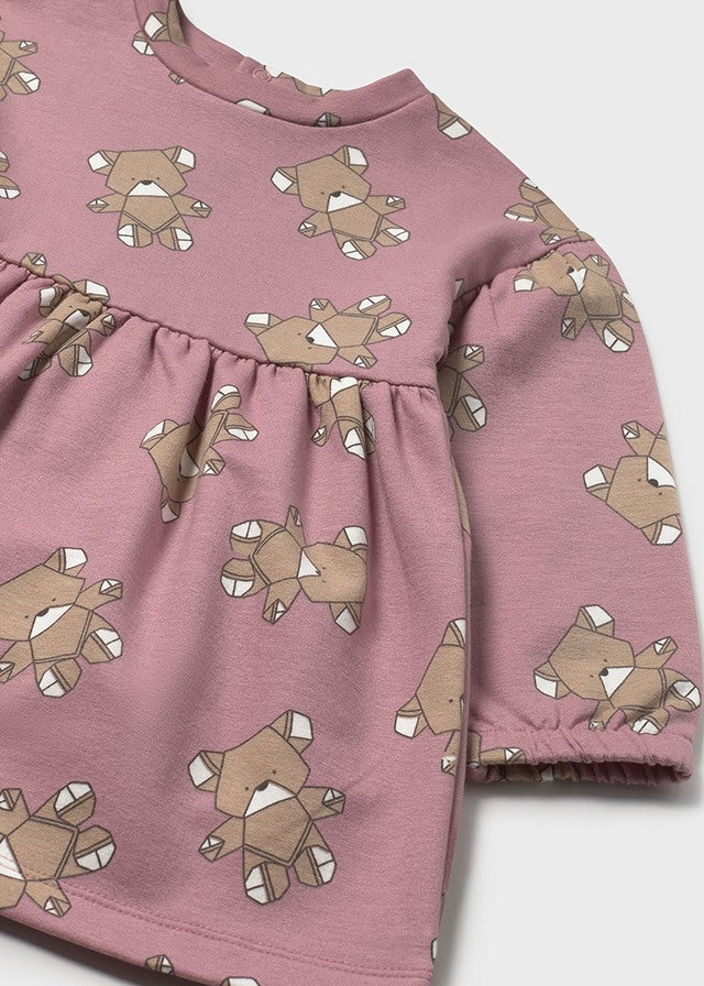 Vestido Felpa Estampado Bearigami