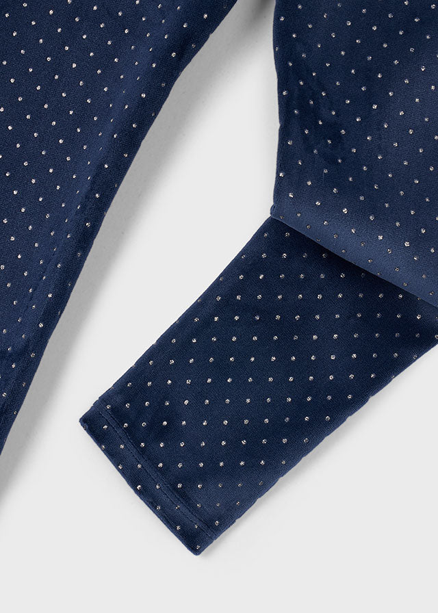 Leggings Terciopelo Blue Coquette