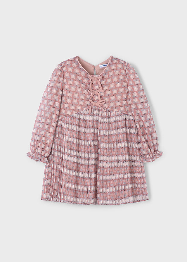 Vestido Plisado Estampado Versailles