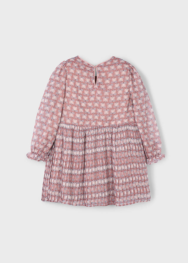 Vestido Plisado Estampado Versailles