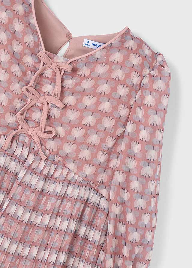 Vestido Plisado Estampado Versailles