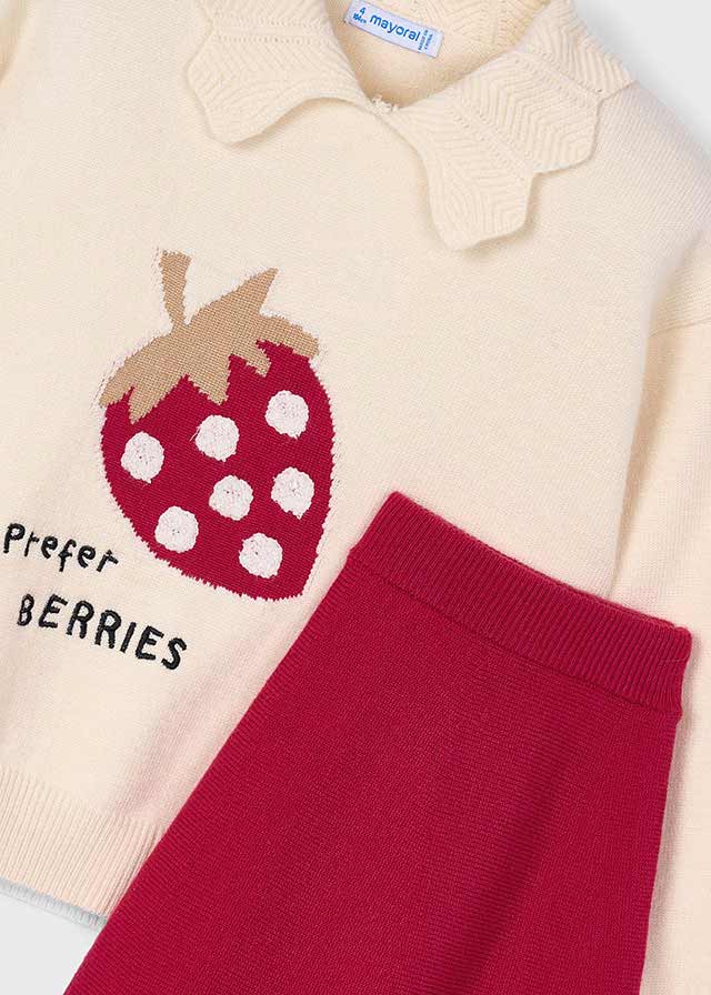 Conjunto Falda Jacquard Strawberry Fields