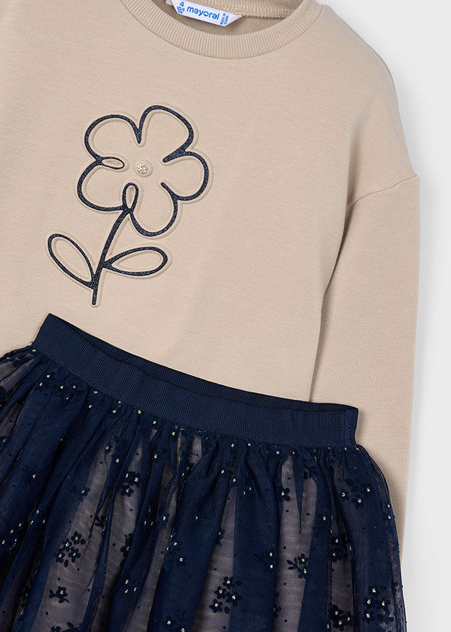 Conjunto Falda Tul Fantasía Blue Coquette