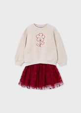 Conjunto Falda Tul Fantasía Cherry Christmas
