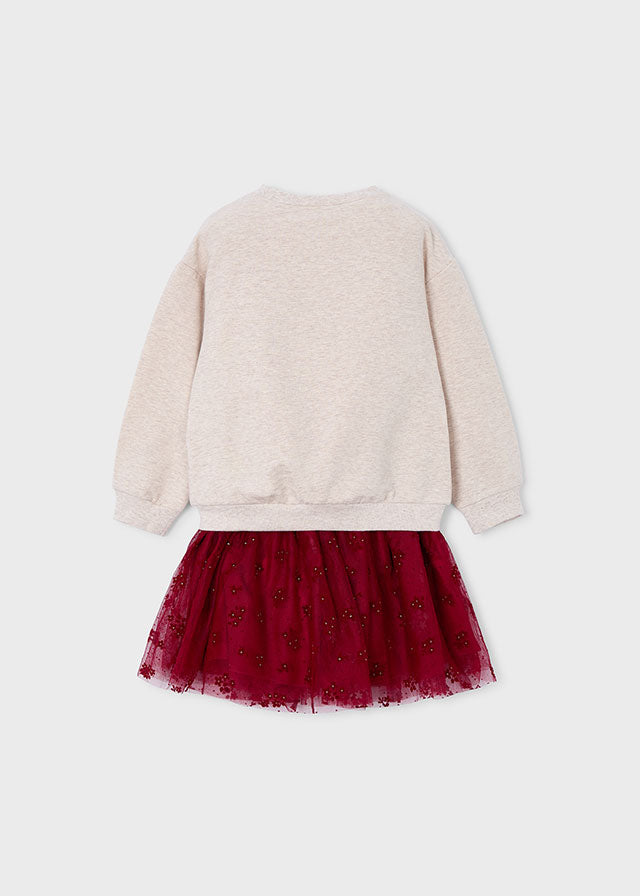 Conjunto Falda Tul Fantasía Cherry Christmas