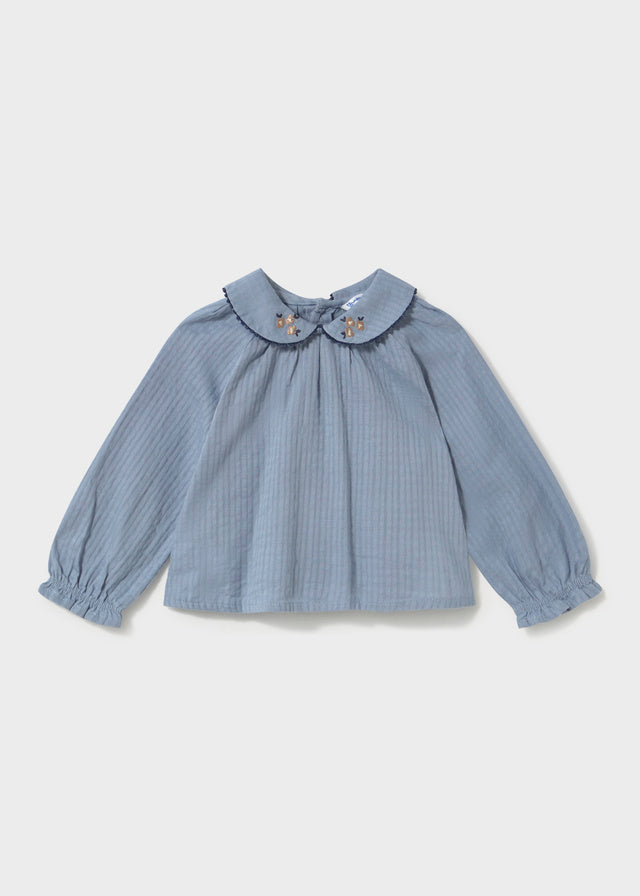 Blusa Plana Blue Daisies