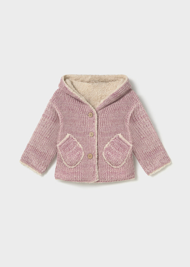 Saco Canguro Tejido Malva
