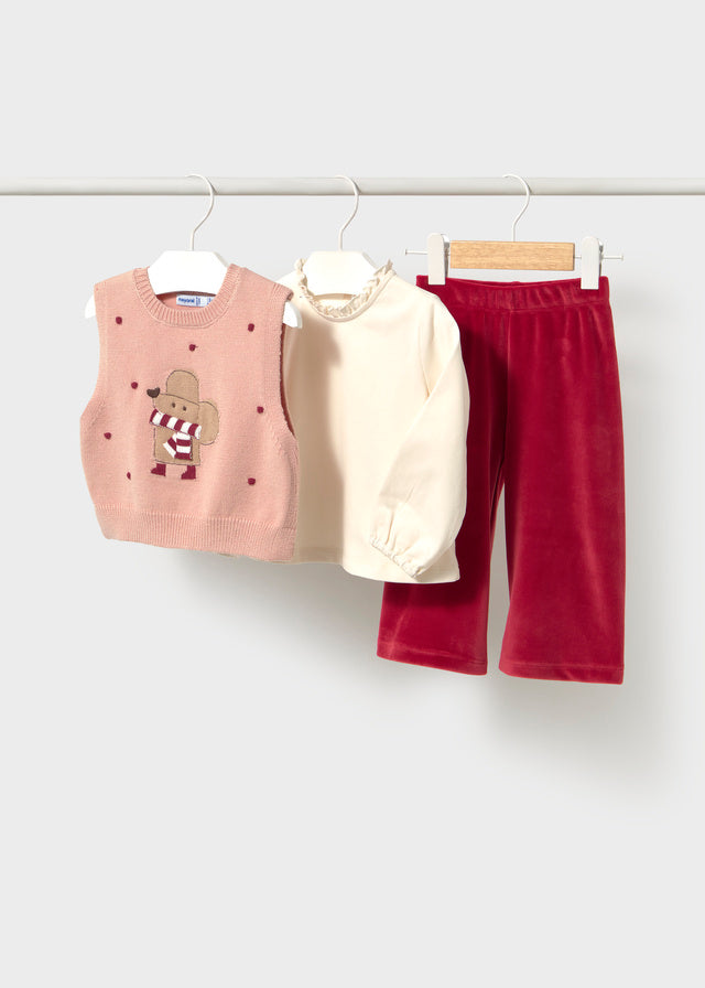 Conjunto Con Chaleco Tejido Maisy