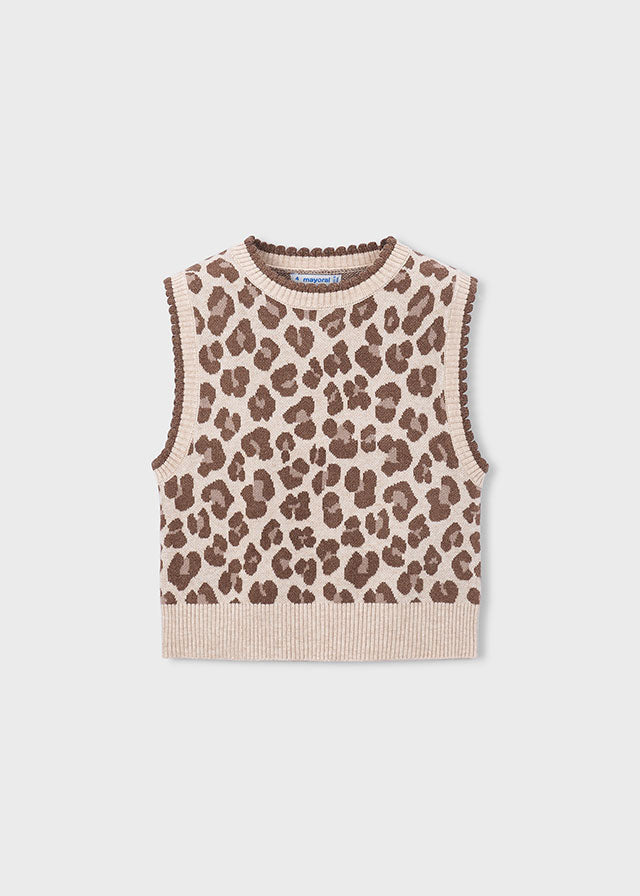 Chaleco Tejido Animal Print