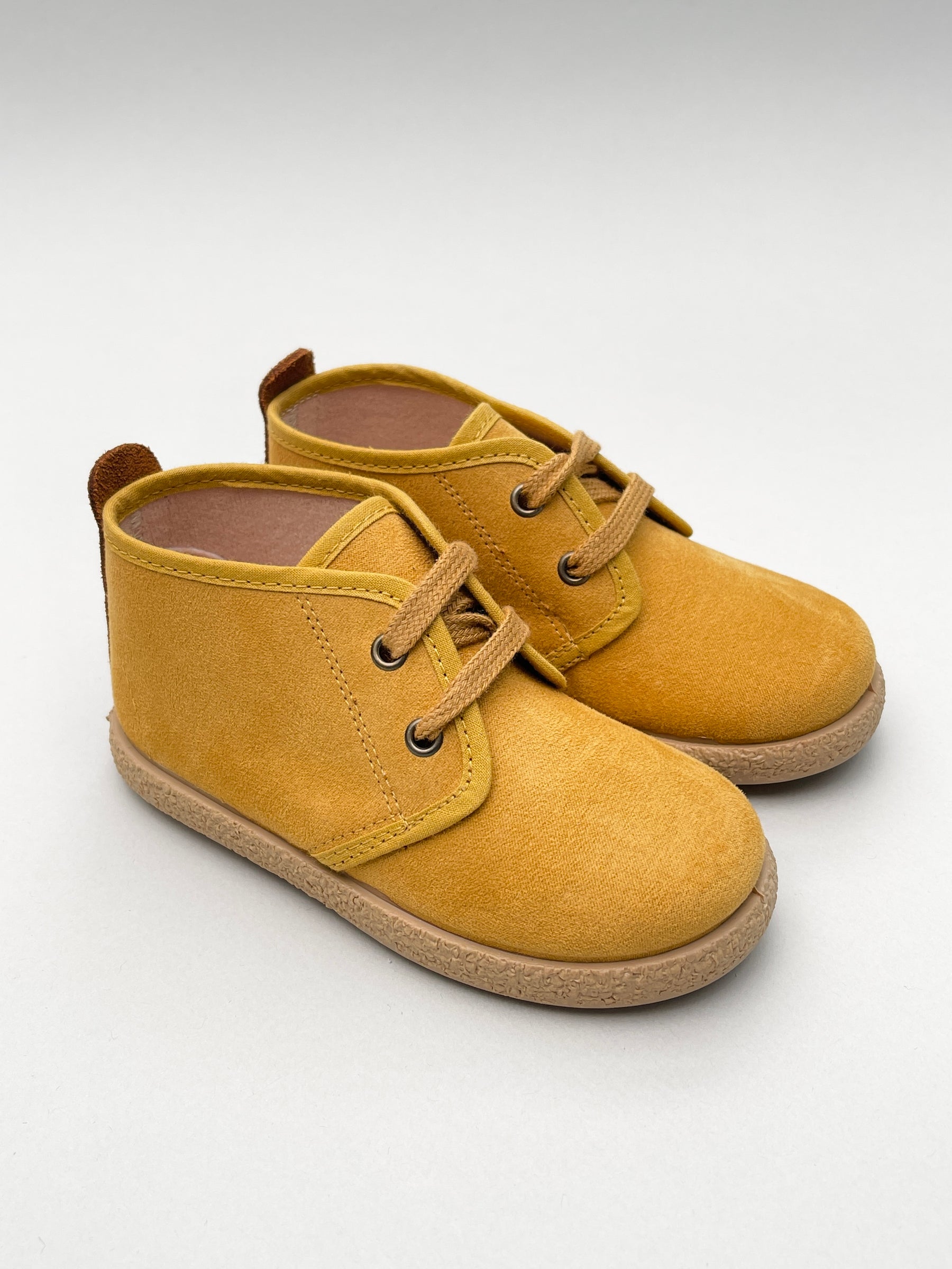 Botas Safari Con Cordones Mostaza Tokolate