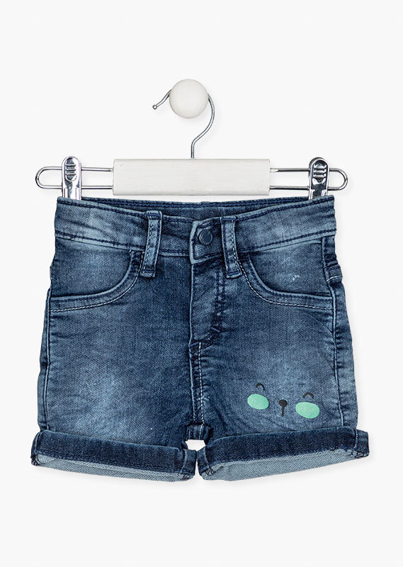 Bermuda Denim De Algodón - Minibhu