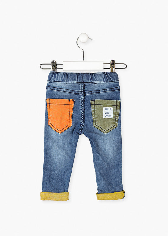 Pantalón Denim Felpa