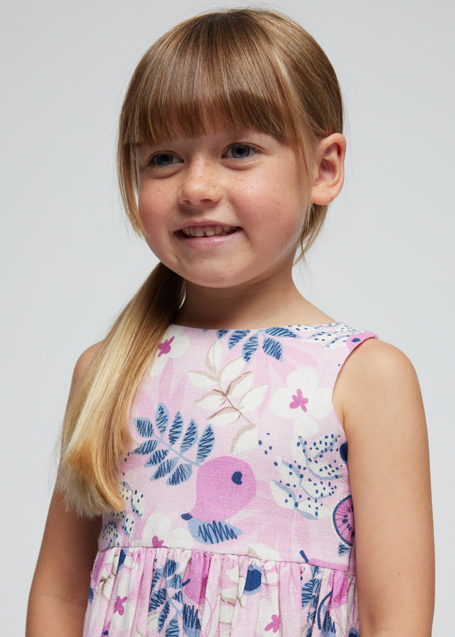 Vestido Estampado Malva