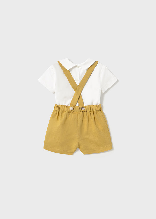 Conjunto Pantalón Corto Tirantes Baby Farm - Minibhu