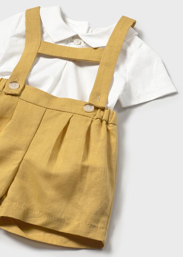 Conjunto Pantalón Corto Tirantes Baby Farm - Minibhu