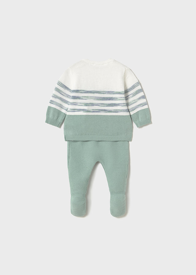 Conjunto Polaina Tejido Blue Mint