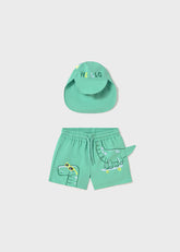 Conjunto Baño y Gorro Dinocations