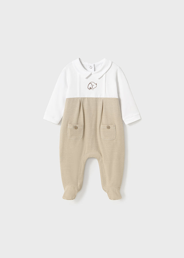 Pelele Largo Cuello Osito Moca - Minibhu