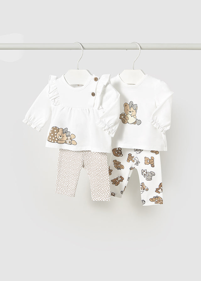 Conjunto Legging 4 Piezas Osito Moca