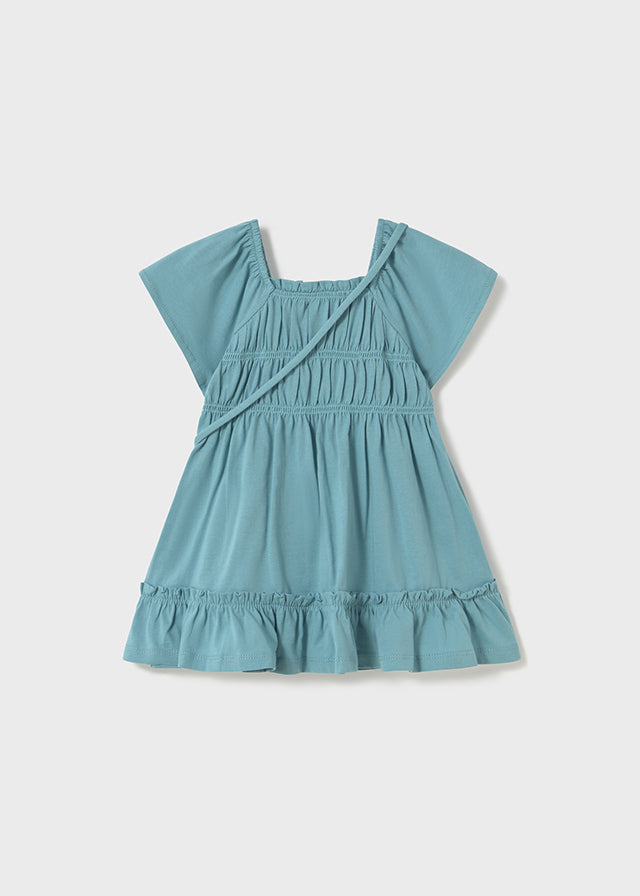 Vestido Con Bolso Turquoise