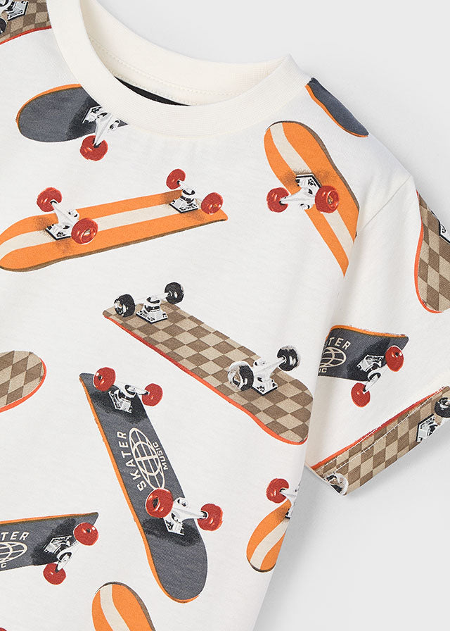 Camiseta Estampada Skate Bear - Minibhu