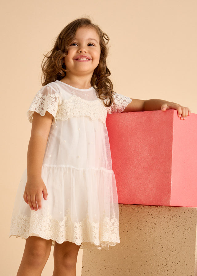 Vestido Tul Bordado Starlite - Minibhu