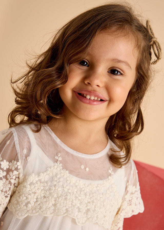 Vestido Tul Bordado Starlite - Minibhu