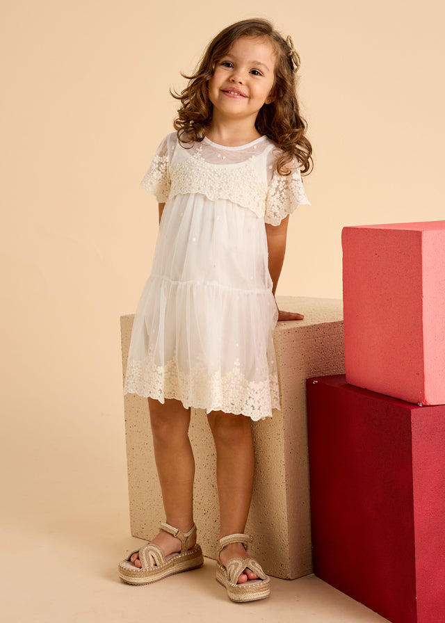 Vestido Tul Bordado Starlite