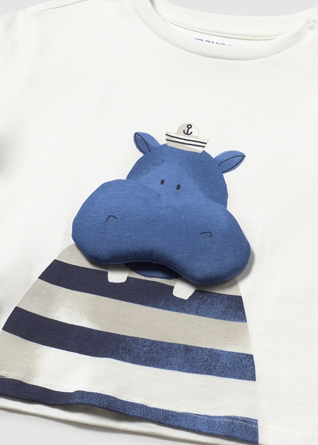 Camiseta Nata Happy Hippos