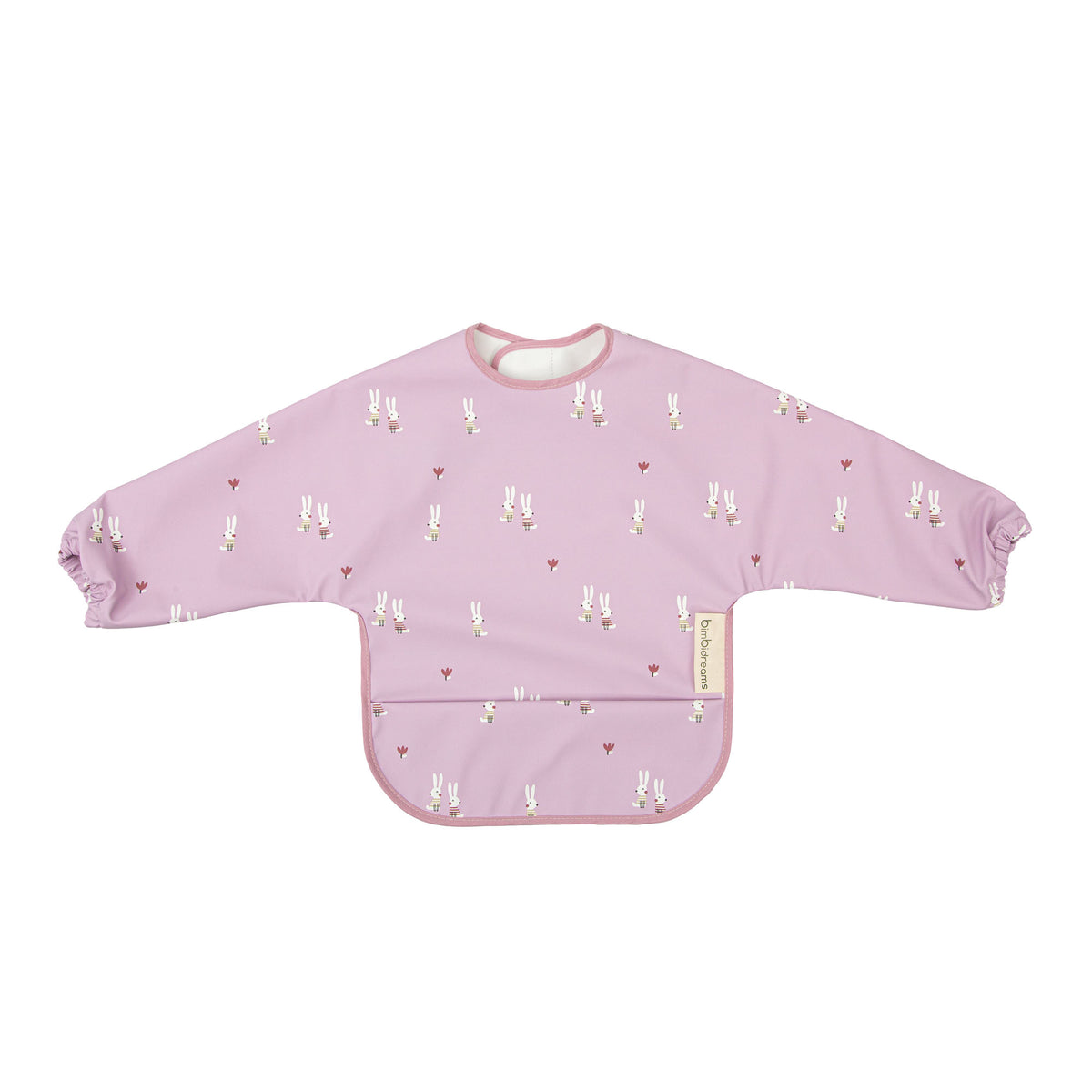 Babero BLW Con Mangas Rosado