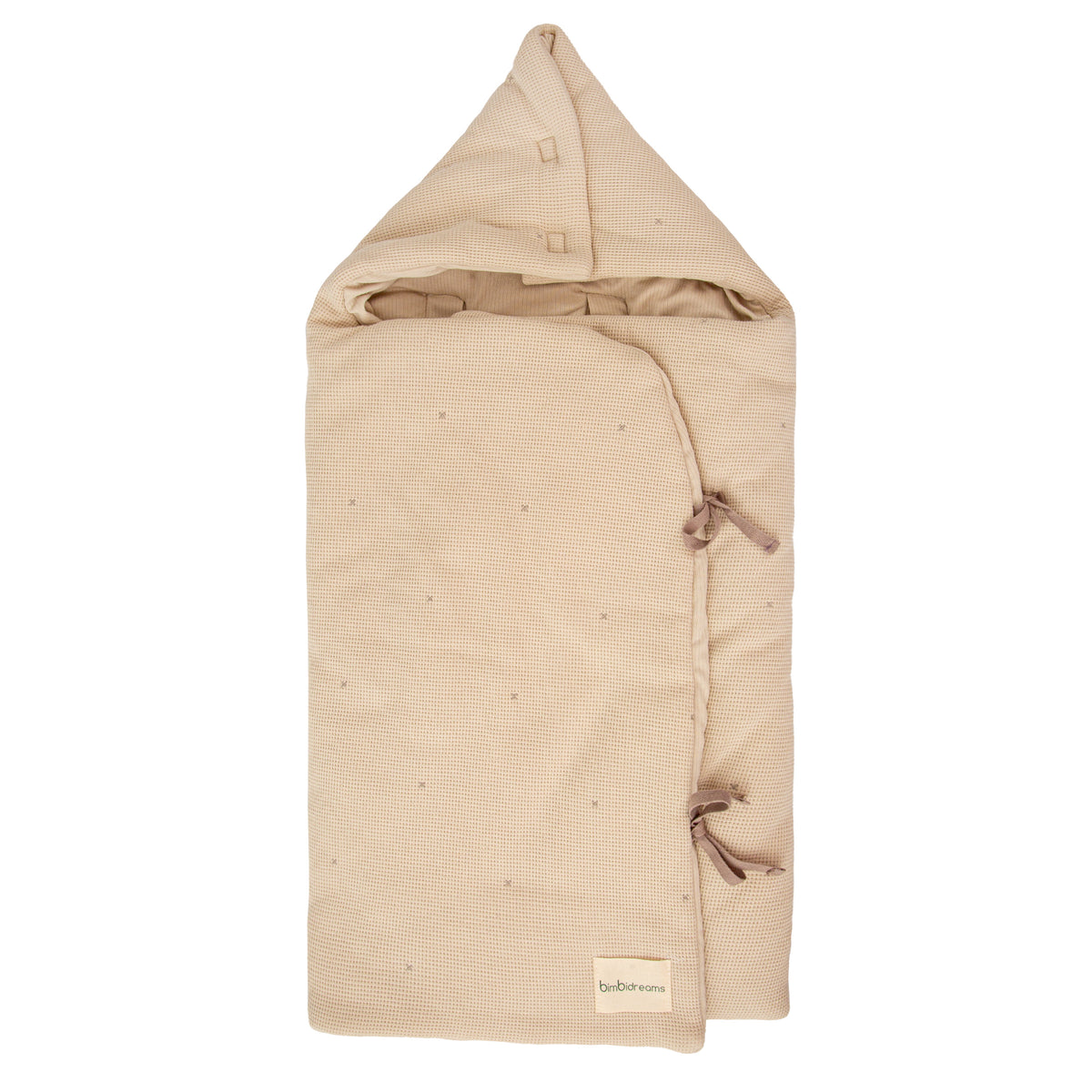 Saco Arrullo Capucha Waffle Lino