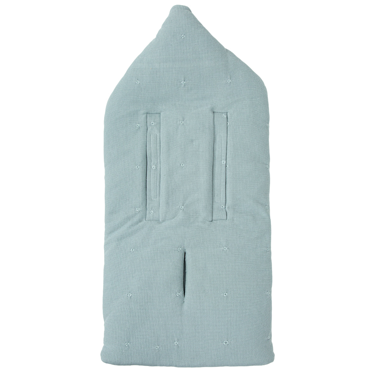 Saco Arrullo Capucha Waffle Azul