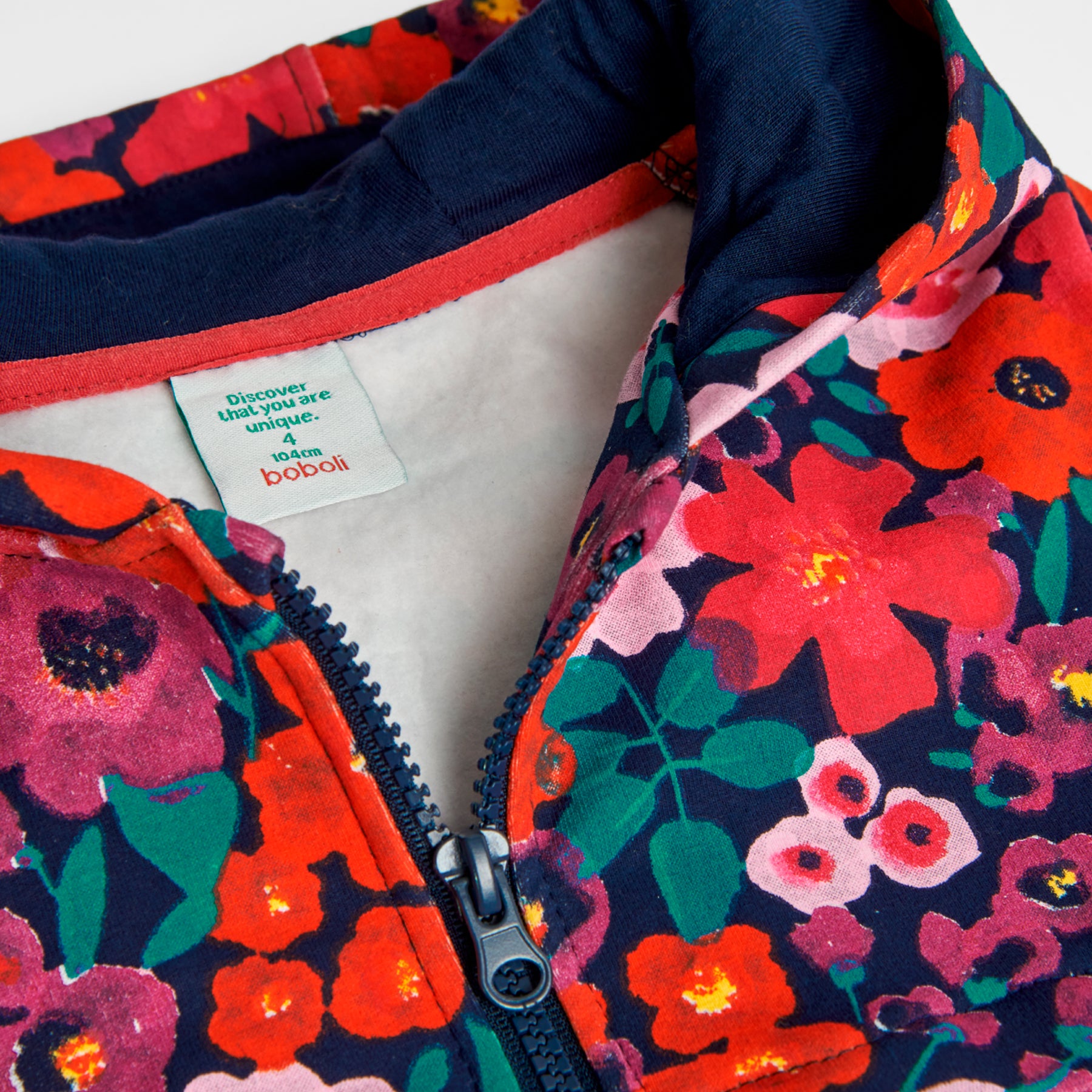 Chaqueta Felpa Flores Pink Boboli