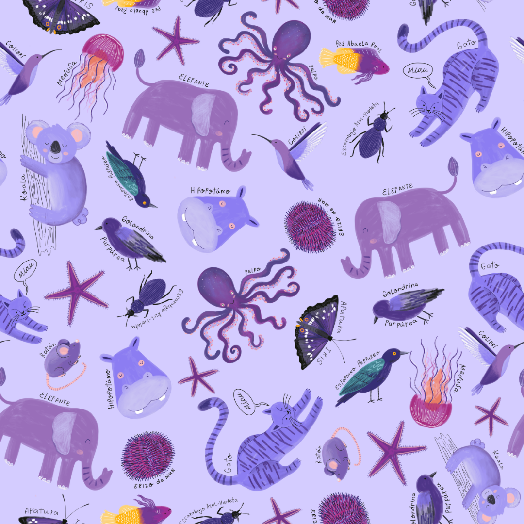 Babero Manga Corta Morado Casa Mimi