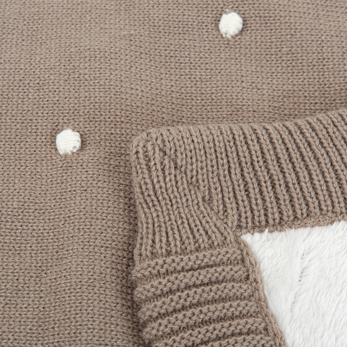 Manta Dots Tejida Beige Bimbi Dreams