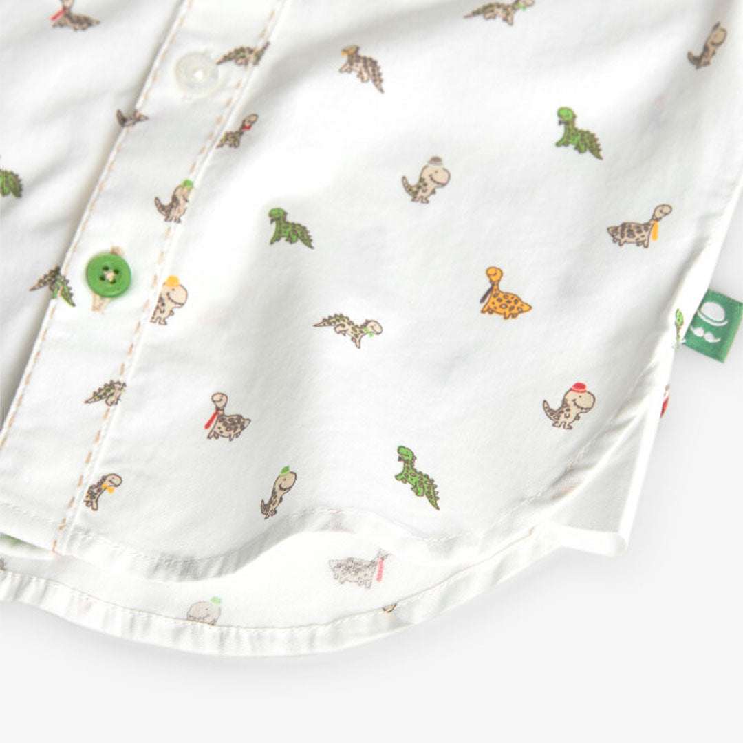 Camisa Popelin Estampada Mr Dino & Mr Salchi